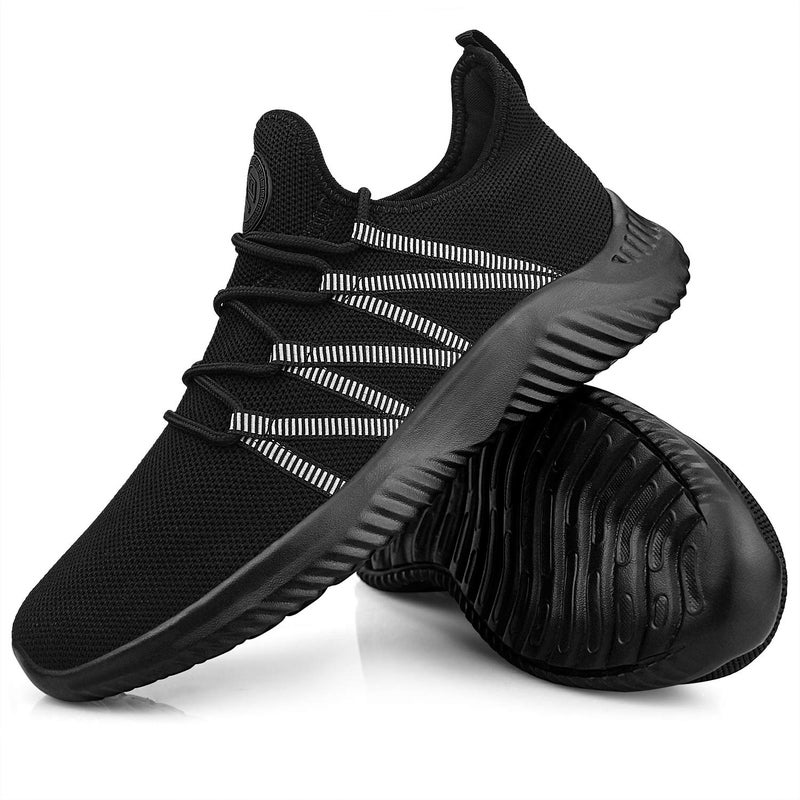 Feethit Mens Slip On Running Shoes Breathable Lightweight Comfortable Fashion Non Slip Sneakers for Men Black White Size 10 - Image 5